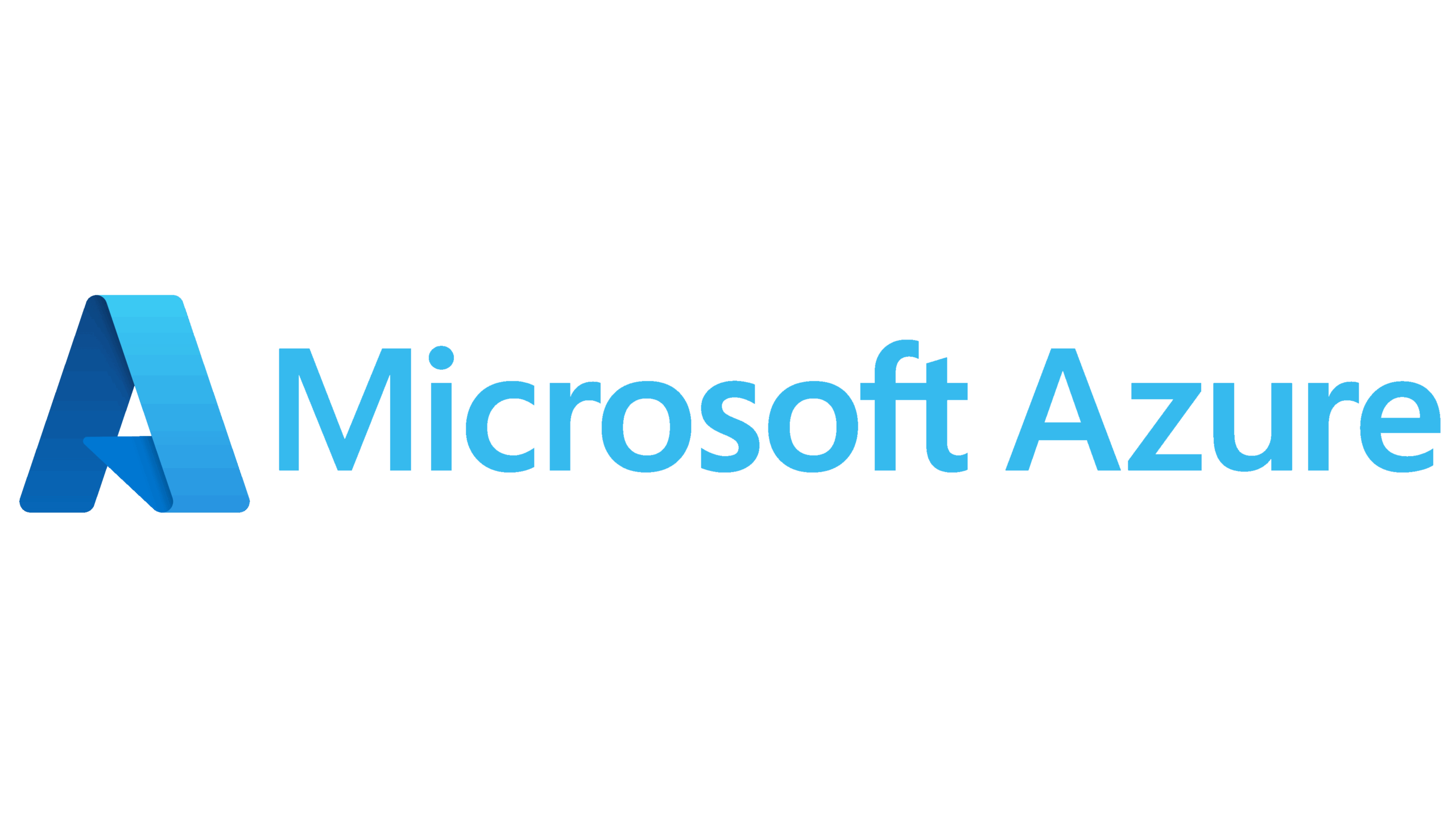 Microsoft Azure logo with a blue gradient ribbon-shaped icon and the blue text 'Microsoft Azure'.