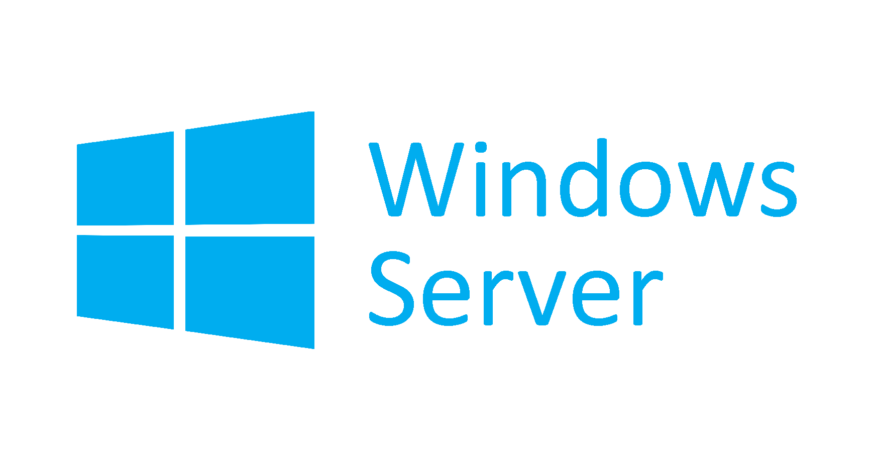 Windows Server logo: blue four-pane Windows icon with the text Windows Server